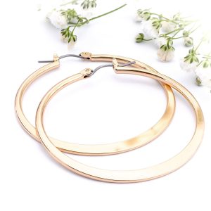 44mm Silver / Gold Click Hoop Earrings