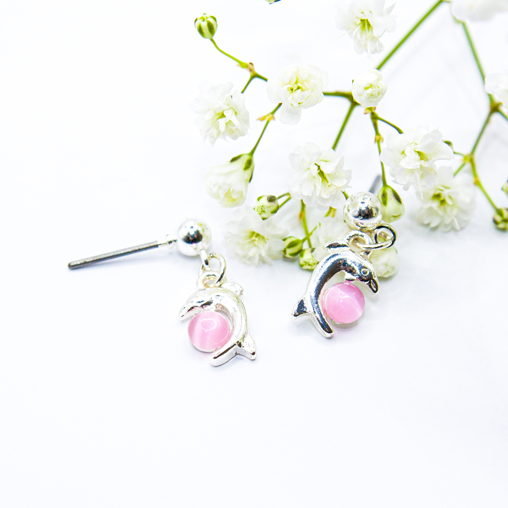 Pink Dolphin Earrings - Image 5