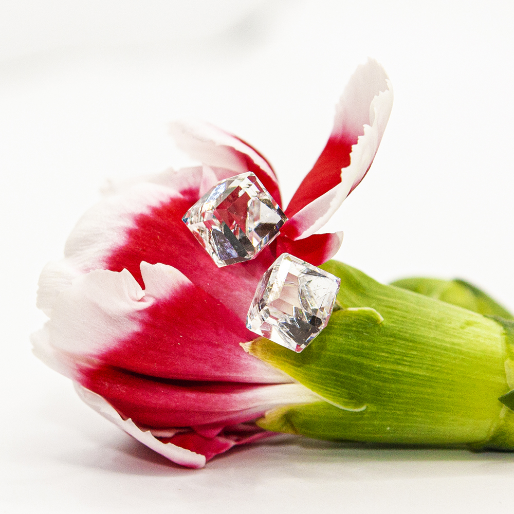 Crystal Cube Earrings