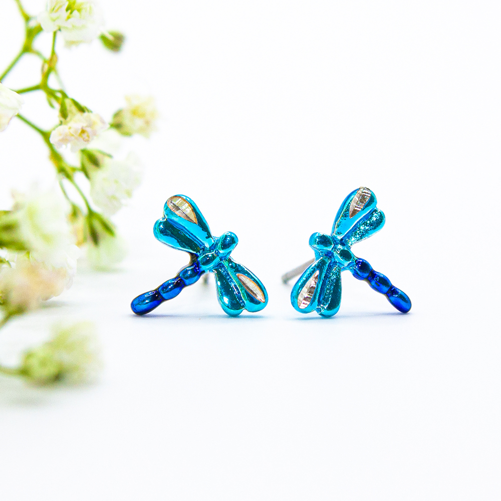 Dragonfly Multicoloured Stud Earrings