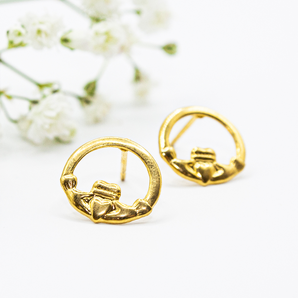 Silver / Gold Claddagh Earrings