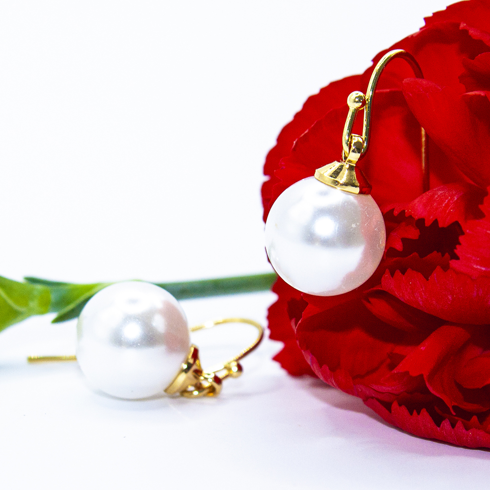 Gold and Pearl / Silver and Pearl Drop Earrings