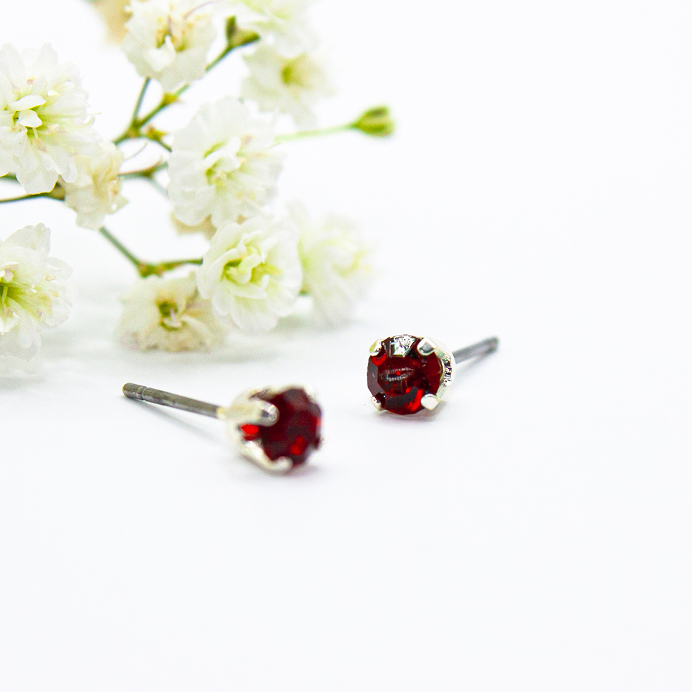 January Birthstone Earrings
