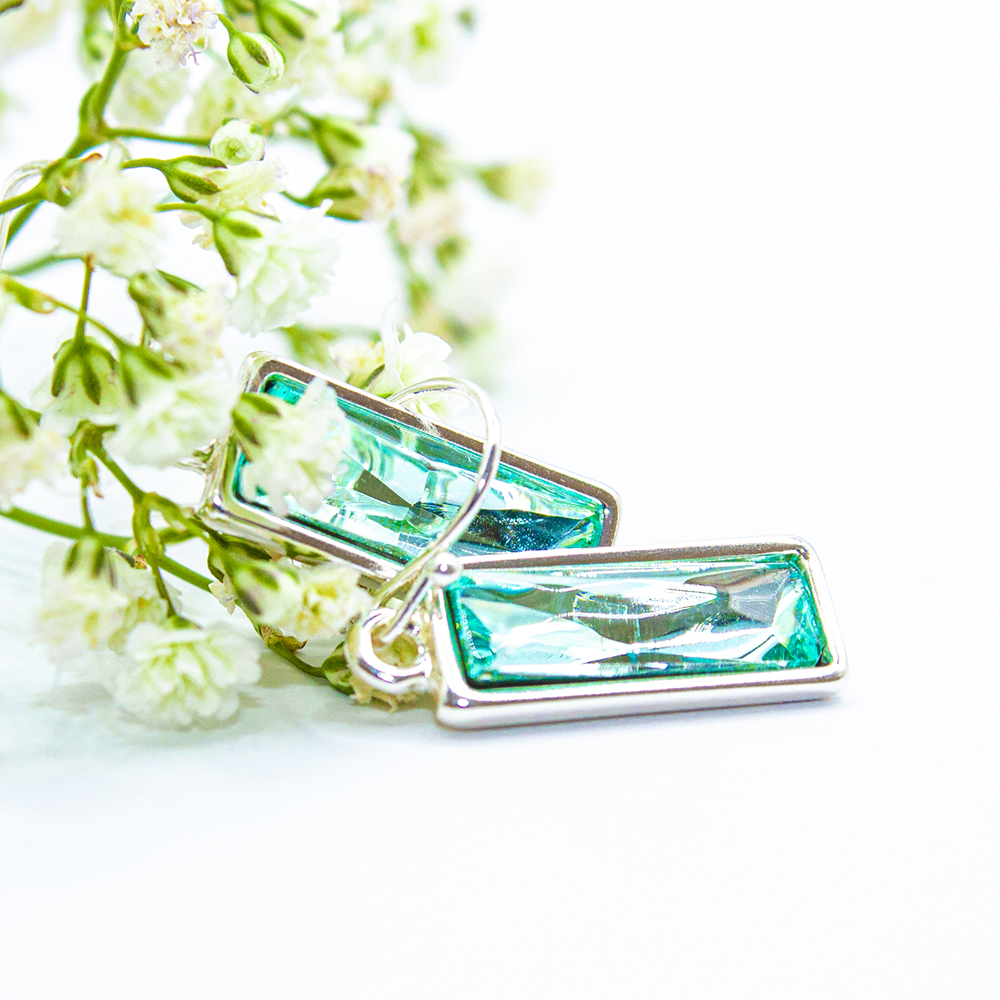 Mint Green Drop Earrings