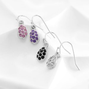Multifaceted Crystal Drop Earrings - 4 Colour Options