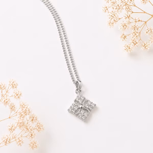 Silver Trinity Shape Necklace