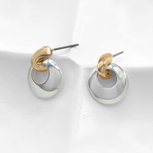 Silver and Gold Stud Earrings