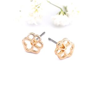 Gold Paw Stud Earrings