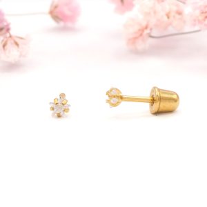 Gold Stainless Steel Star Studs