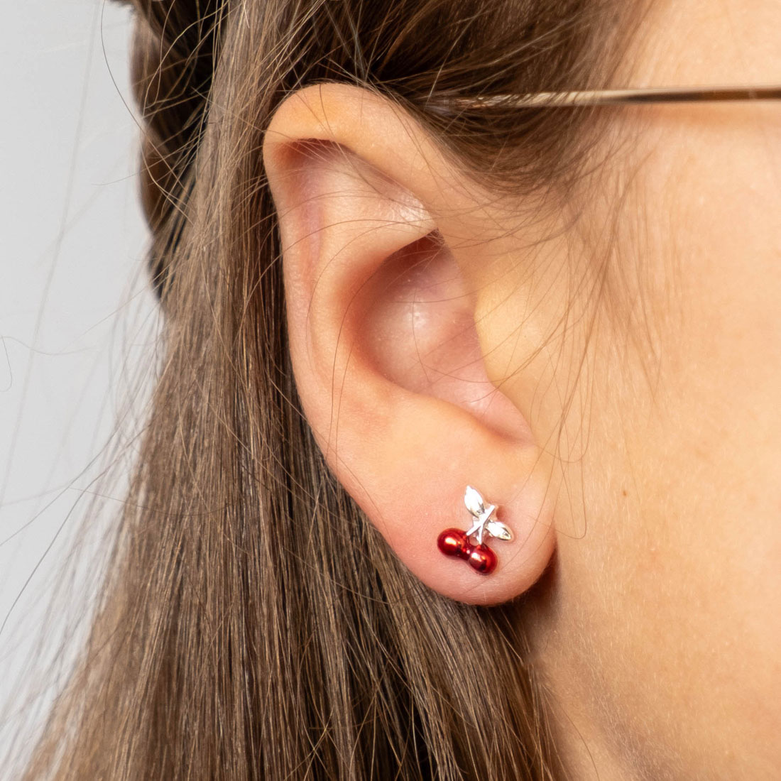 Cherry Stud Earrings - Image 2