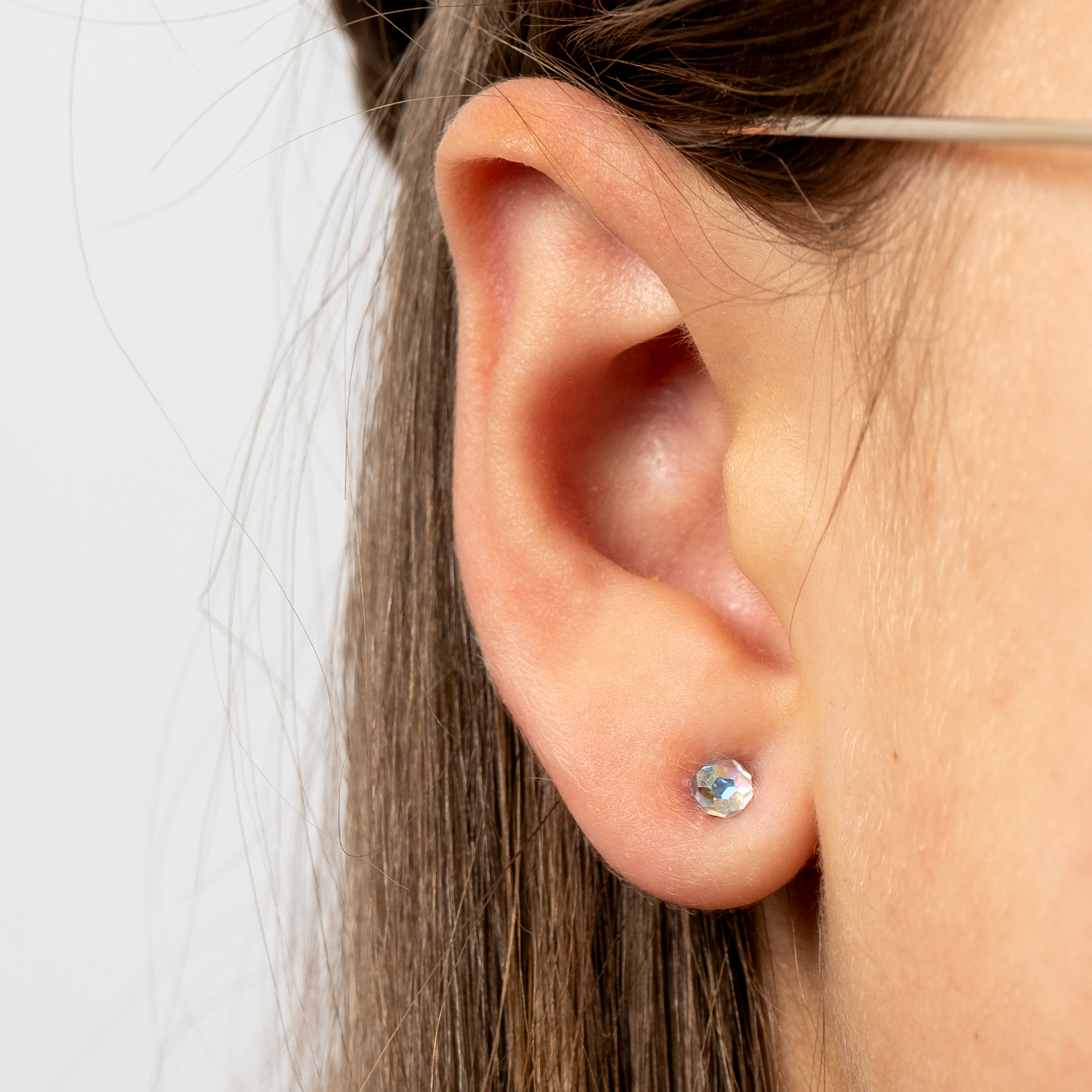 Iridescent Fireball Stud Earrings - Image 3
