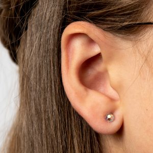 Iridescent Fireball Stud Earrings