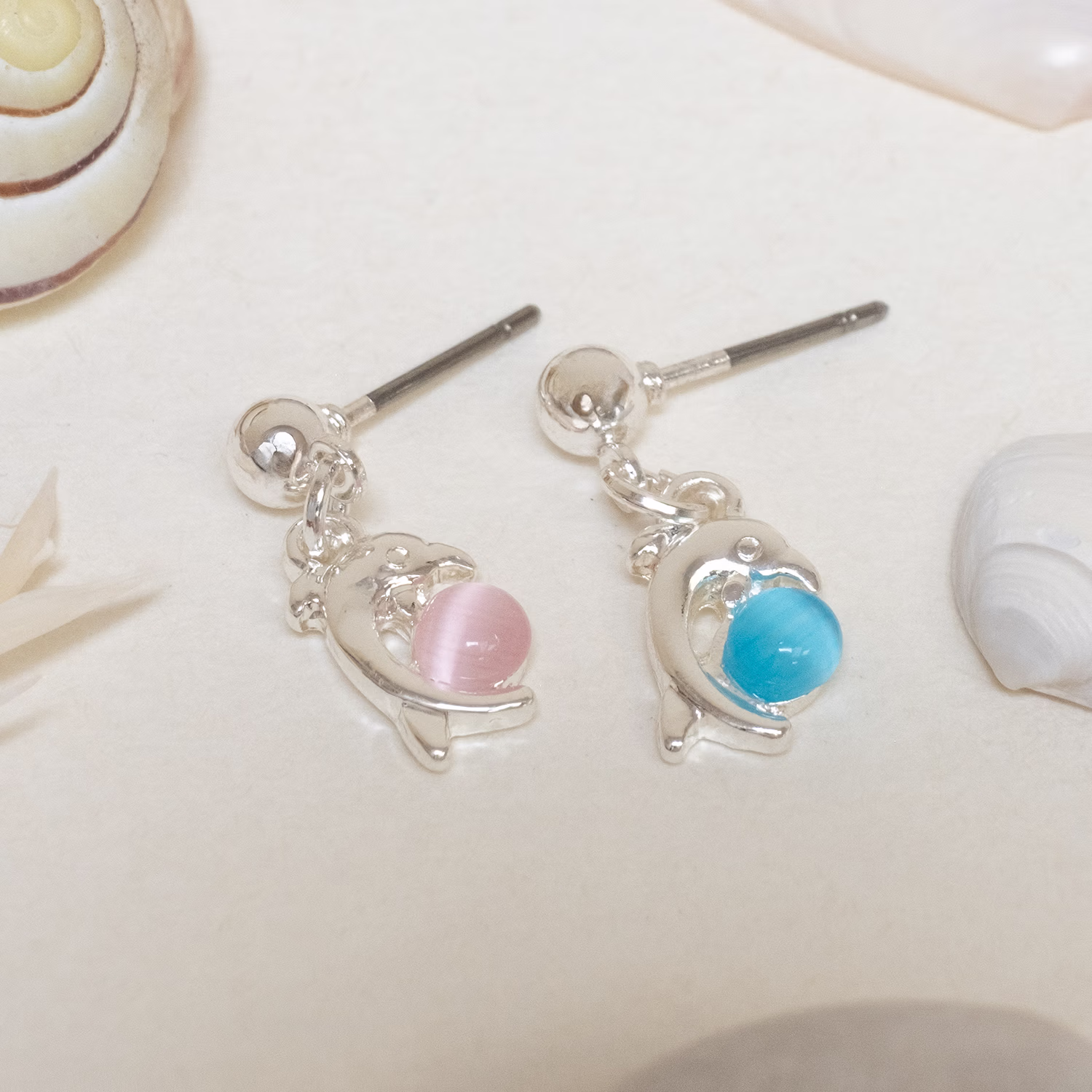 Pink Dolphin Earrings - Image 3