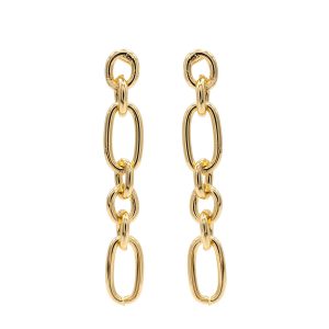 Gold Drop Chain Earrings