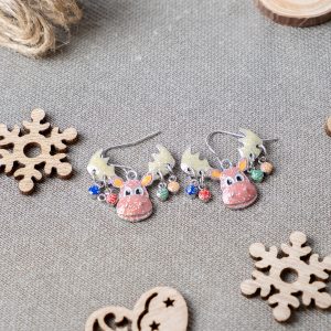 Reindeer Earrings with Bells