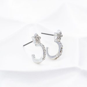 Crystal Encrusted Half Hoop with Star