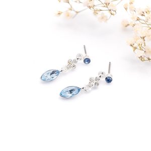 Baby Blue Crystal Drop Earrings