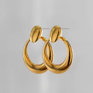 28mm Gold Door Knock Earrings