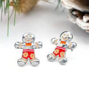 Gingerbread Man Stud Earrings