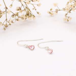 Baby Pink Crystal Tear Drop Earrings
