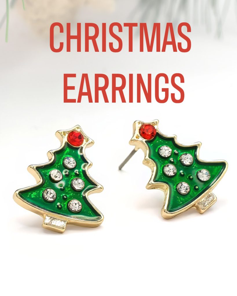 Festive star dangle earrings – hypoallergenic