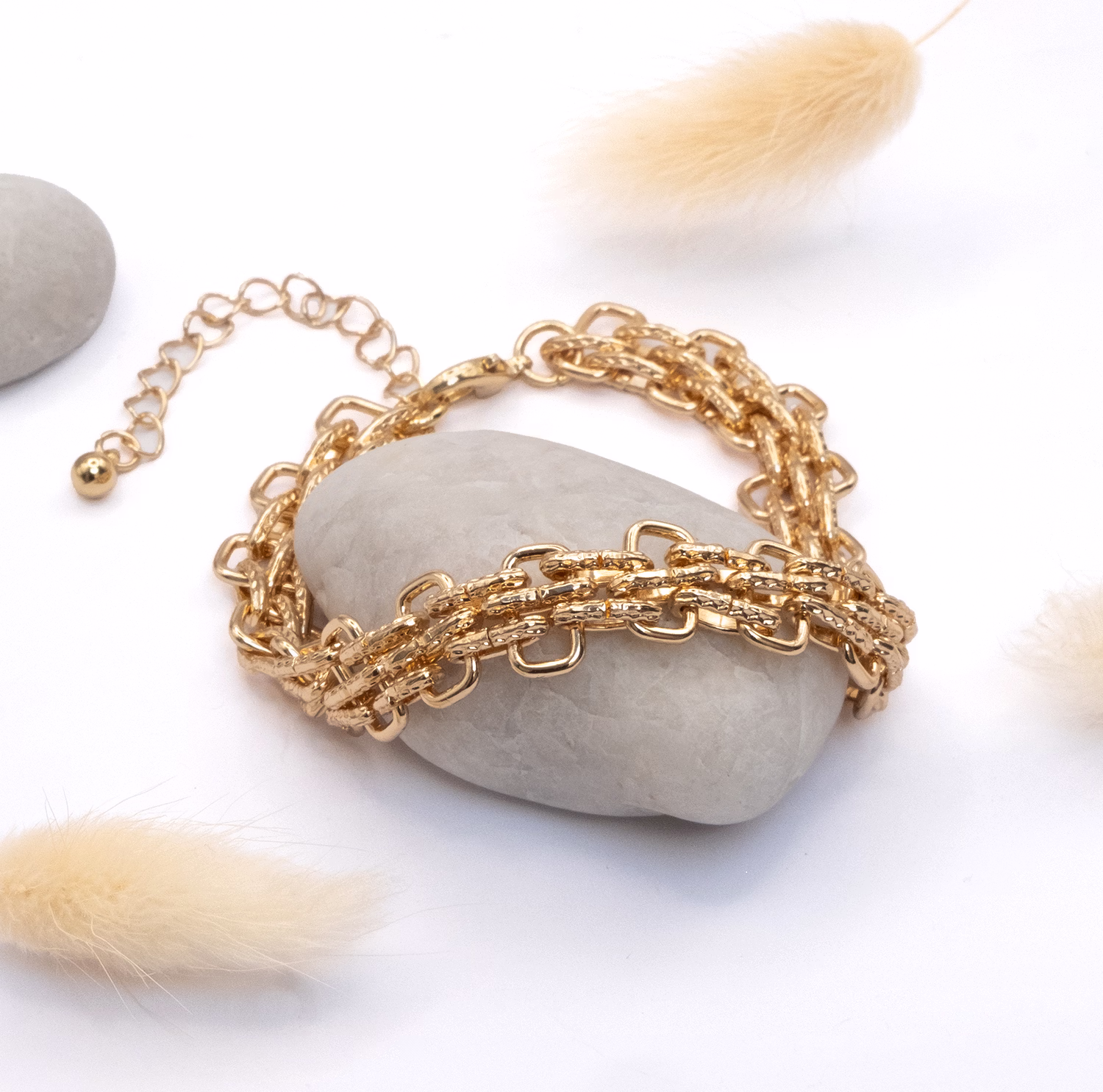 Gold Multi Link Chain Bracelet